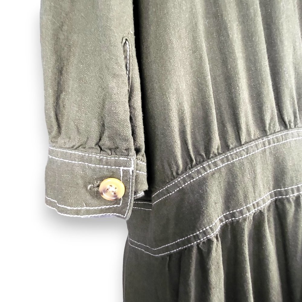 WHO WHAT WEAR Linen Blend Button Front Dress 2XL - Picture 4 of 5